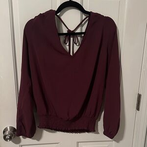 Nine Britton Deep Burgundy Blouse